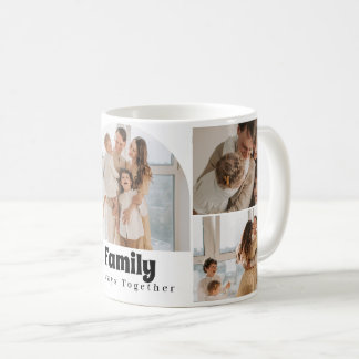 FotoCollage der Produktfamilie - 5 Fotos und benut Kaffeetasse