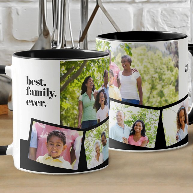 FotoCollage der Produktfamilie - 5 Fotos und benut Tasse (Von Creator hochgeladen)