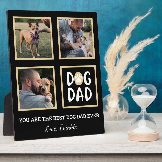 Fotocollage Dog Vater Pfosten Druckfläche Fotoplatte (Seite)