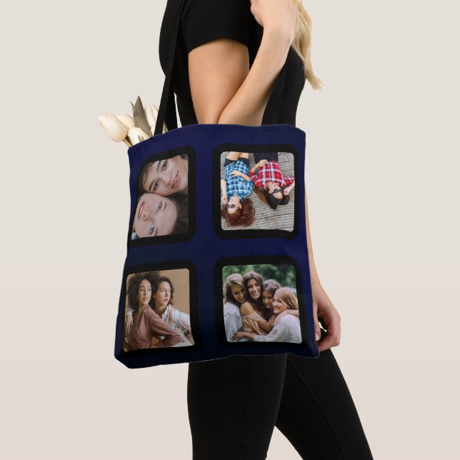 FotoCollage Einzigartig Personalisieren 4 Foto NAV Tasche (Von Nahem)