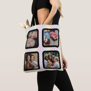 FotoCollage Einzigartig Personalisieren 4 Foto Tasche