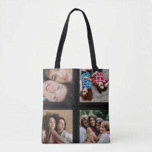 FotoCollage Einzigartig Personalisieren 4 Foto Tasche