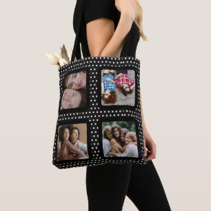 FotoCollage Einzigartig Personalisiert 4 Foto Tasche