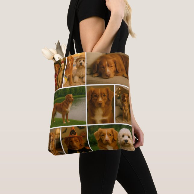 FotoCollage Einzigartig Personalisiert 9 Foto Tasche (Von Nahem)