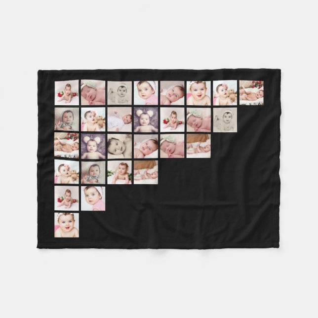 FotoCollage Einzigartig Personalisierte Bilder 28 Fleecedecke (Vorderseite (Horizontal))
