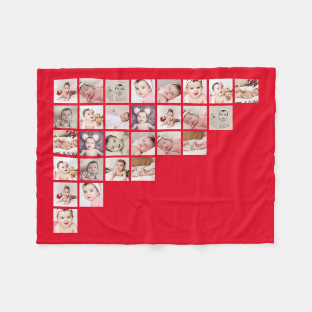 FotoCollage Einzigartig Personalisierte Bilder 28 Fleecedecke (Vorderseite (Horizontal))