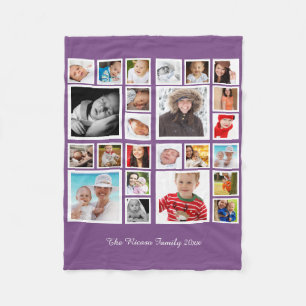 FotoCollage Einzigartige Personalisierte DIY-Benut Fleecedecke