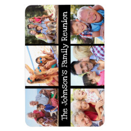 Fotocollage Family Wiedersehen Personalisiert Blac Magnet