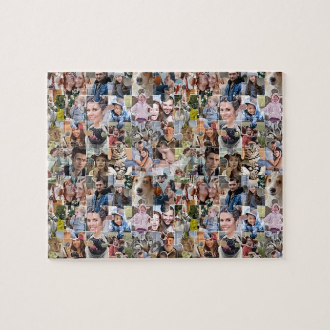 FotoCollage für die Familie 24 Pic Jigsaw Form (Horizontal)