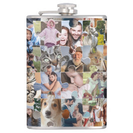 Fotocollage für die ganze Familie, 24-polige Puzzl Flachmann
