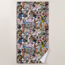 Fotocollage für die ganze Familie, 24-polige Puzzl Strandtuch