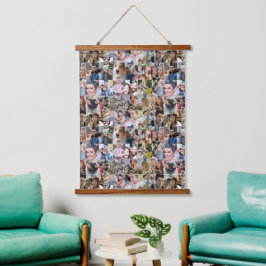 Fotocollage für die ganze Familie, 24-polige Puzzl Wandteppich Mit Holzrahmen