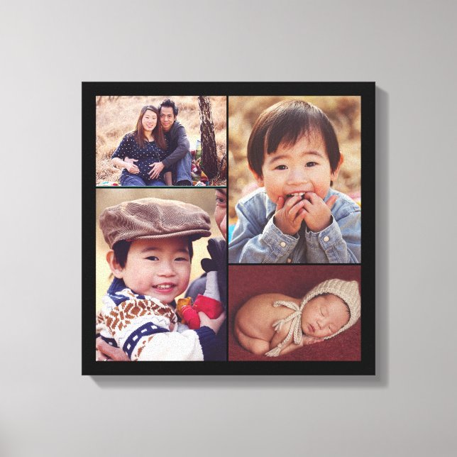 FotoCollage für moderne, benutzerdefinierte Famili Leinwanddruck (Vorderseite)