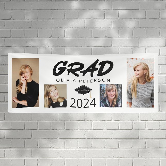 Fotocollage Graduate GRAD Klasse 2024 Banner (Von Creator hochgeladen)