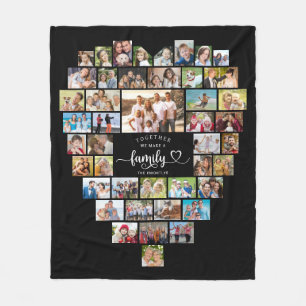 Fotocollage Herz Zusammen Machen Wir Eine Familie Fleecedecke