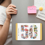 FotoCollage in Zahl 50 - 50. Geburtstag neutral Magnet<br><div class="desc">Erstellen Sie Ihren eigenen einzigartigen 50. Geburtstagsschrei. Die Fotovorlage ist für Sie bereit, Ihre eigene, einzigartige Foto-Collage in Form der Zahl 50 zu erstellen. Sie können auch den Namen des Fünfzigjährigen hinzufügen, wenn Sie möchten. Ein erschwingliches und nachdenkliches Geschenk für einen Meilenstein Geburtstag. Bitte stöbern Sie in unserem Shop für...</div>