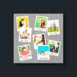 FotoCollage Leinwanddruck<br><div class="desc">Benutzerdefinierte personalisierte Foto gepackte Leinwand mit einer Collage Ihrer quadratischen Instagram Fotos in lustigen Rahmen. Klicken Sie auf Anpassen,  um Fotos zu verschieben,  Schriftart zu bearbeiten oder Ihren eigenen Text hinzuzufügen. Diese Vorlage funktioniert am besten mit Fotos,  die vor dem Hochladen bereits auf Quadrate zugeschnitten sind.</div>