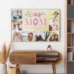 FotoCollage - Mama des Familienherzes Leinwanddruck<br><div class="desc">Schöne Leinwand für Mama, angepasst mit 8 Ihrer Lieblings-Fotos. Die Fotovorlage ist für Sie zum Hinzufügen von 8 Bildern im Uhrzeigersinn von oben rechts Set. Ihre Fotos schreiben ein hübsches Mama-Zitat, das lautet: "MAMA im Herzen der Familie". Ein süßes Herz ist das Set im Buchstaben "O" und das Design hat...</div>