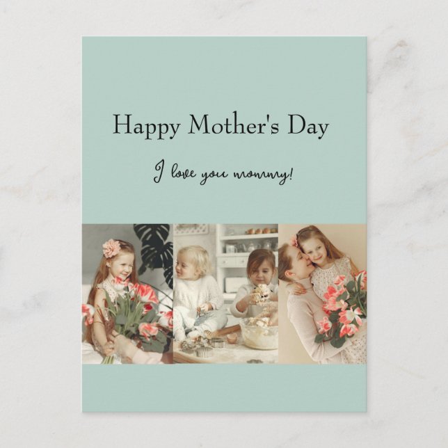 FotoCollage & Message - Personalisiertes Geschenk  Postkarte (Vorderseite)