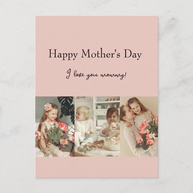 FotoCollage & Message - Personalisiertes Geschenk  Postkarte (Vorderseite)