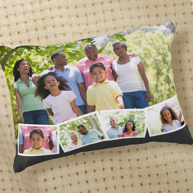 FotoCollage mit benutzerdefinierten Familiennamen  Dekokissen (Von Creator hochgeladen)