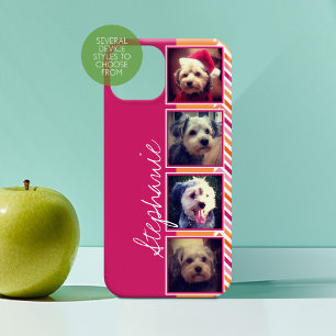 FotoCollage mit Hot Pink und Orange Chevrons title_seo2