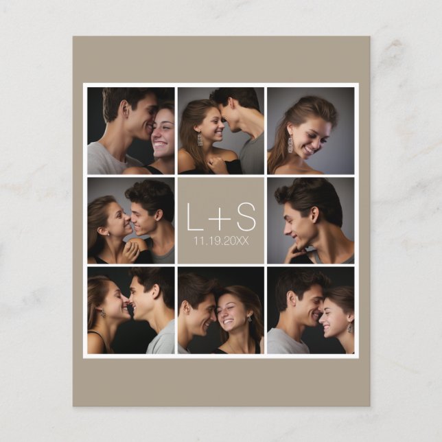 FotoCollage mit Monogramm-Flyer (Vorderseite)
