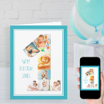 FotoCollage Nummer 1 Geburtstag des Jungen Karte<br><div class="desc">Einzigartige und personalisierte Fotokarte zum 1. Geburtstag für einen kleinen Jungen. Die Fotovorlage ist für Sie ein Set, um Ihre Lieblingsfotos zu dieser Nummer-1-Foto-Collage sowie einem zusätzlichen Foto hinzuzufügen. Sie können auch seinen Namen zu der Vorderseite hinzufügen und anpassen Sie den Geburtstagsgruß innen. Das Design ist mit einem knusprigen Schriftart,...</div>