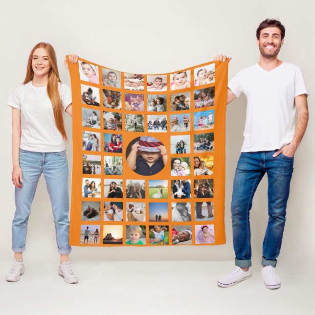 FotoCollage Personalisiert DIY Custom Fleecedecke (Beispiel)