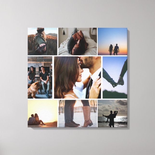 FotoCollage Personalisiert Leinwanddruck (Vorderseite)