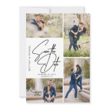 FotoCollage Save the Date mit Handschrift