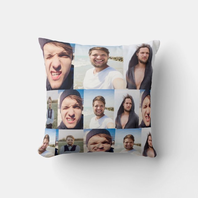 FotoCollage - Stellen Sie Ihr Gesicht auf Kissen (Vorderseite)