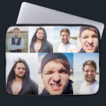 FotoCollage - Stellen Sie Ihr Gesicht auf Laptopschutzhülle<br><div class="desc">Machen Sie einen Laptop-Ärmel, der wirklich so ist, wenn Sie diesem Computergehäuse Ihr Gesicht (oder jedes beliebige Foto) hinzufügen. Es hat einen überdimensionalen Collage-Druck, der für bis zu 4 Fotos angepasst werden kann. Die Collage eignet sich am besten für vertikal ausgerichtete oder portraitorientierte Fotos. Fügen Sie ein paar lustige Fotos...</div>