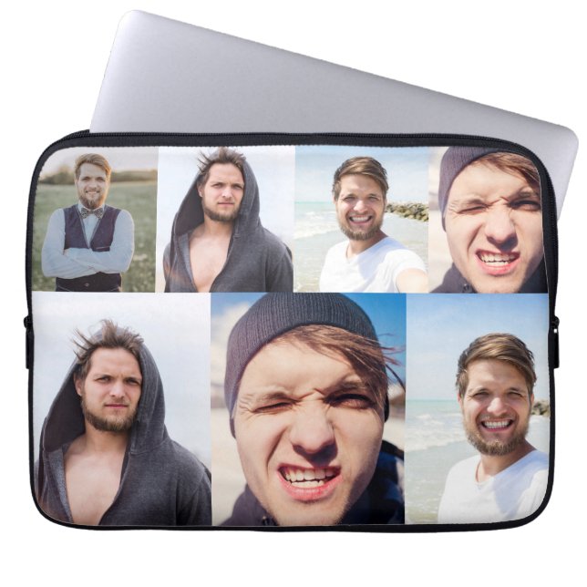 FotoCollage - Stellen Sie Ihr Gesicht auf Laptopschutzhülle (Vorderseite)