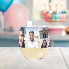 FotoCollage - Stellen Sie sich das Gesicht Weinglas Ohne Stiel