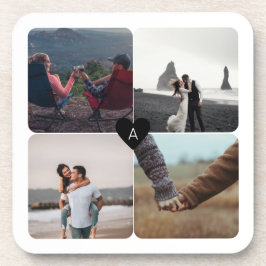 FotoCollage und Monogramm Getränkeuntersetzer