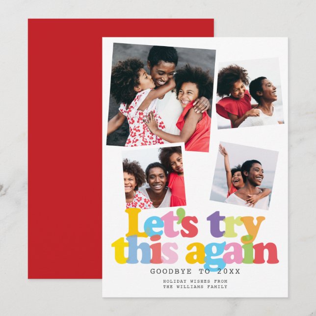 Fotocollage Weihnachten Lasse versuchen Sie es noc (Vorne/Hinten)