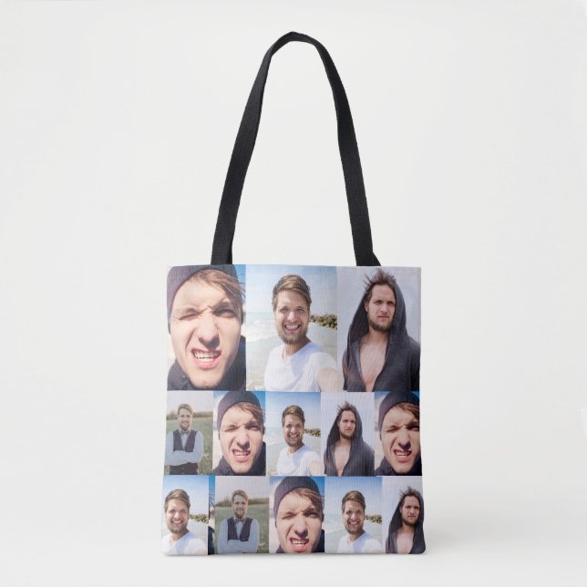 FotoCollage Zieh dein Gesicht auf Tasche (Vorderseite)