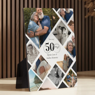 Fotocollage zum 50. Hochzeitstag - Andenken Fotoplatte