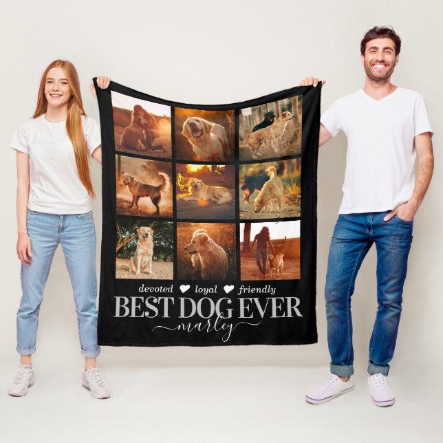 FotoCollage zur Erinnerung von Haustieren Fleecedecke (Beispiel)