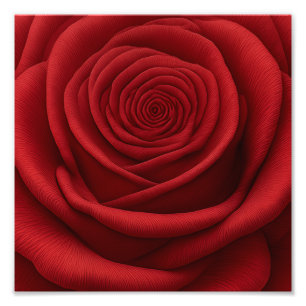 Fotodruck - Rote Rosenblume