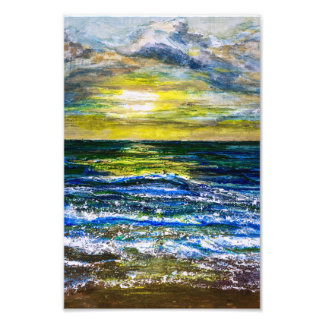 Fotodruck - Stimmung am Sonnenuntergang am Meer