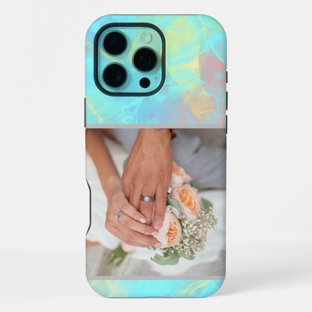 Fotofertiger Pastellopal iPhone 16 Pro Max Hülle (Rückseite)