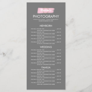 Fotogeschäft Gold Logo Pinsel Stroke Pink  Menükarte
