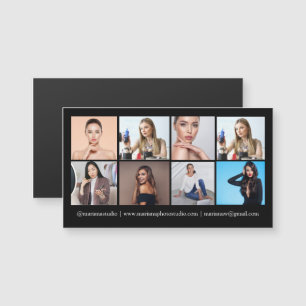 Fotograf 8 Fotos, schwarze Visitenkarte Magnetkarte