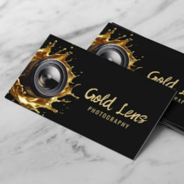 Fotograf Abstrakt Gold Lens Moderne Fotografie Visitenkarte