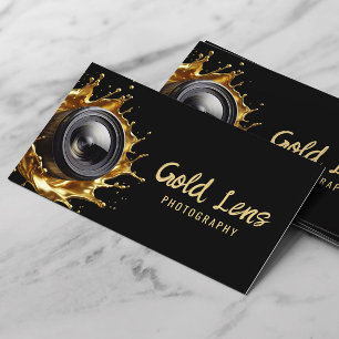 Fotograf Abstrakt Gold Lens Moderne Fotografie Visitenkarte
