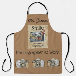 Fotograf bei der Arbeit Schürze Vintage Kameras
