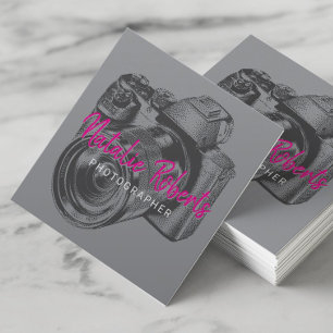 Fotograf Beruflich Camera Fotografy Quadratische Visitenkarte