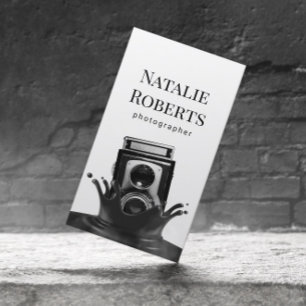 Fotograf Camera Creative Splash Fotografie Visitenkarte